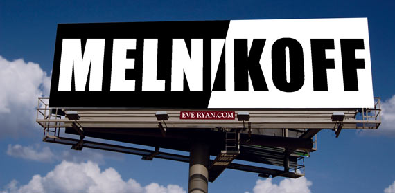 Free Speech. Свобода Слова. Сайт Сергея Мельникофф. Реклама MELNIKOFF на дорожном баннере в США.